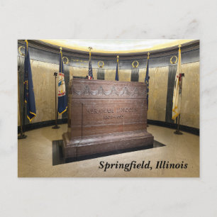 Lincoln Tomb in Springfield Illinois Holiday Postcard