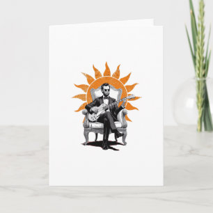 Lincoln Unplugged – Funny Abraham Lincoln Guitar  Card