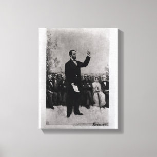 Lincoln's Address at Gettysburg, 1895 Canvas Print