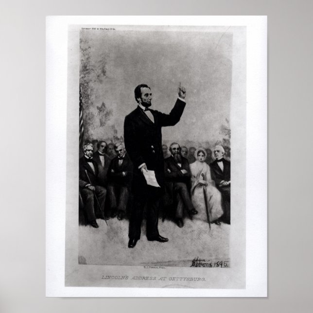 Lincoln's Address at Gettysburg, 1895 Poster (Front)