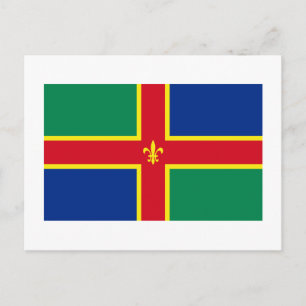 Lincolnshire Flag Postcard