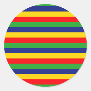 Lincolnshire flag stripes classic round sticker