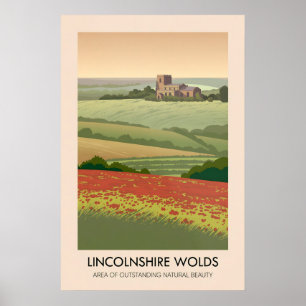 Lincolnshire Wolds AONB Travel Poster