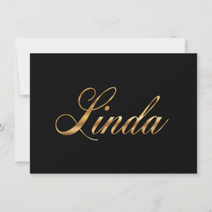 Linda gold Design Lettering Map Card