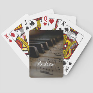 Linda T (1) Antique Music Piano Keys Playing Cards