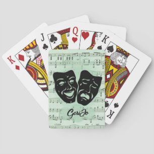 Linda T (2) Green Music and Theatre  Playing Cards