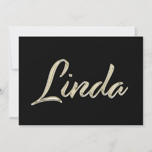Linda white gold Handwriting Card