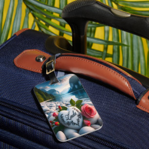 Linda's Heart Among Mountains Luggage Tag