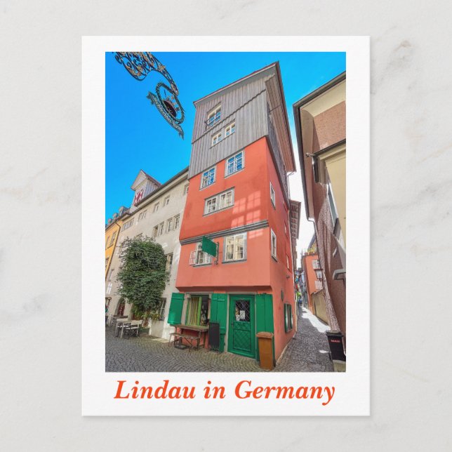 Lindau in Germany, Bavaria Old House Postcard (Front)