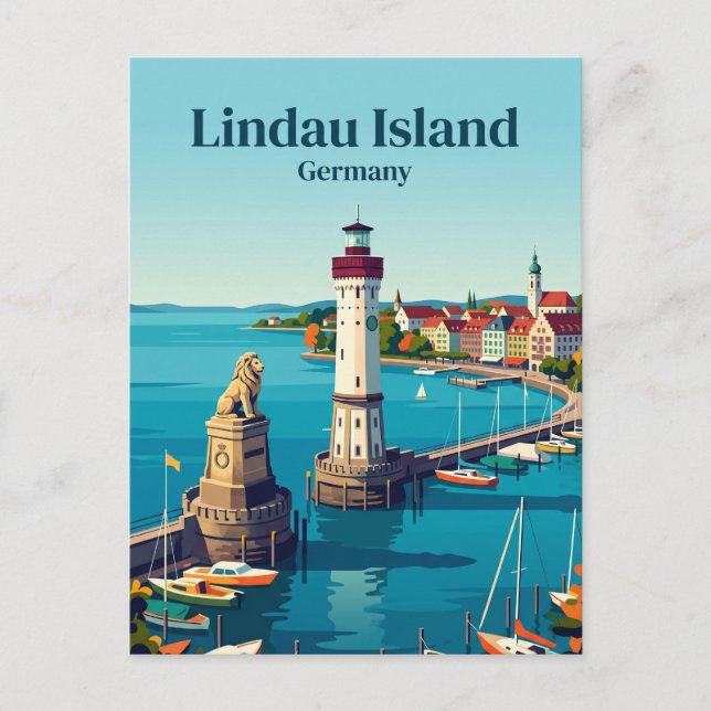 Lindau Island Germany Postcard (Front)