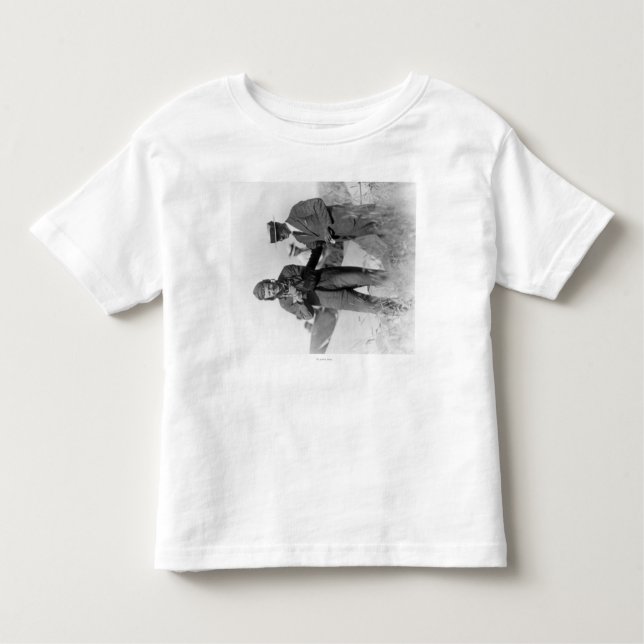 Lindbergh and Wright with Wrecked Plane Toddler T-Shirt (Front)