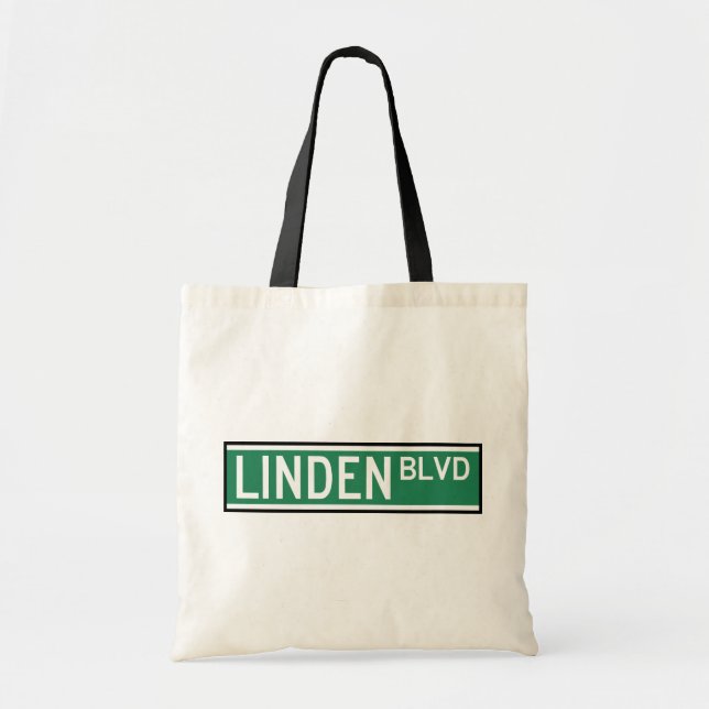 Linden Boulevard Sign Tote Bag (Front)