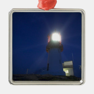 lindesnes fyr, norways most southern point 3 metal tree decoration