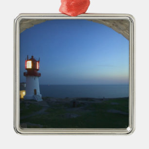 lindesnes fyr, norways most southern point metal tree decoration