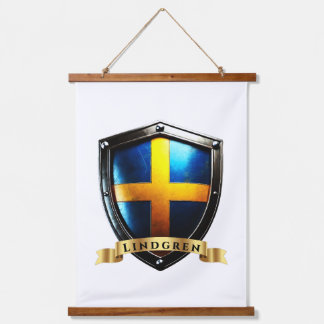 Lindgren Sweden Heritage Shield Hanging Tapestry