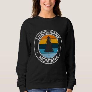 Lindisfarne Montana MT USA City Pride Retro Sunset Sweatshirt