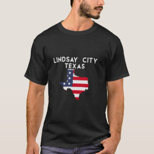 Lindsay city Texas USA State America Travel Texas T-Shirt