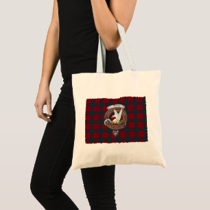 Lindsay Clan Badge Tartan Tote Bag