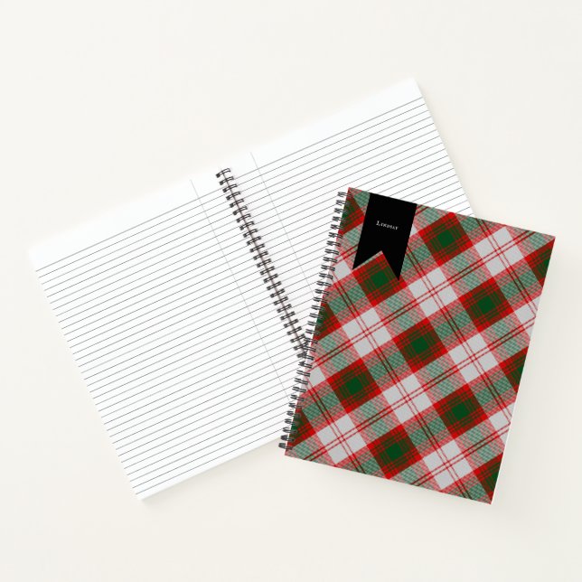 Lindsay Dress Clan Tartan Plaid Pattern Notebook (Inside)