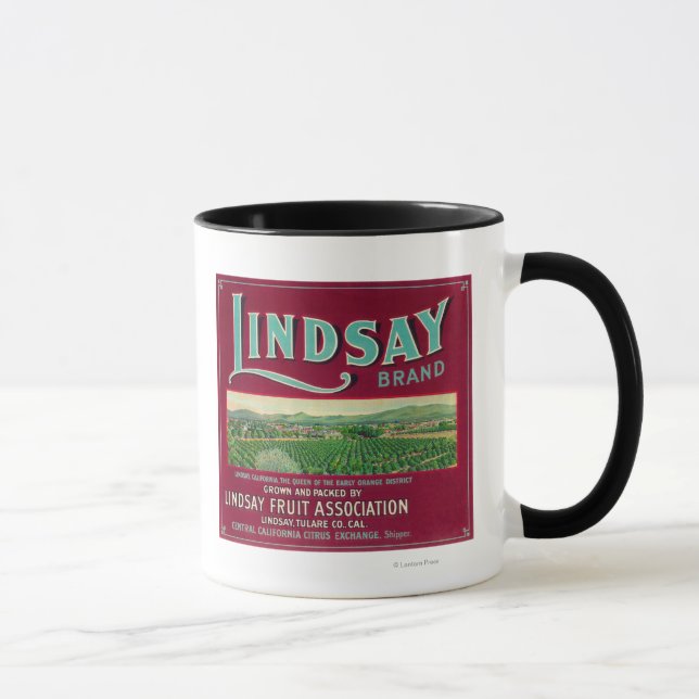 Lindsay Orange LabelLindsay, CA Mug (Right)
