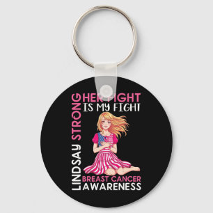 Lindsay Strong Breast Cancer Awareness Her Fight I Key Ring