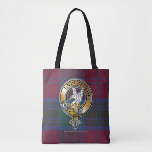 Lindsay Tartan & Badge Tote Bag