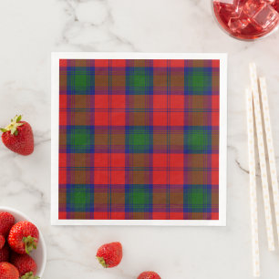 Lindsay tartan red green plaid napkin