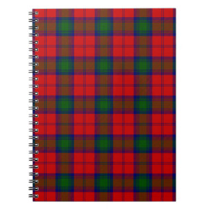 Lindsay tartan red green plaid notebook