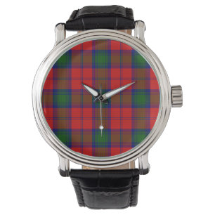 Lindsay tartan red green plaid watch