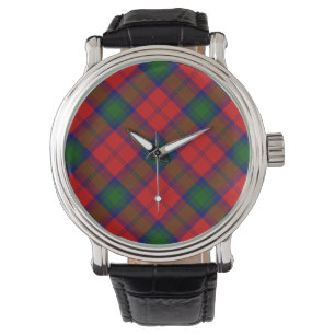Lindsay tartan red green plaid watch