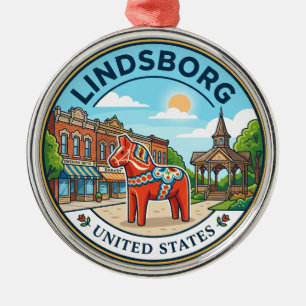 Lindsborg Kansas Metal Tree Decoration