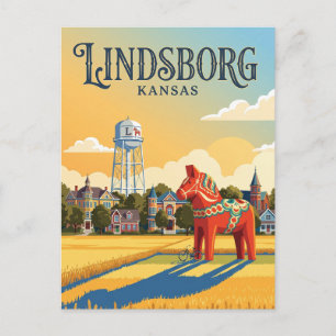 Lindsborg Kansas Postcard