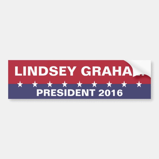 LINDSEY GRAHAM for President 2016 Bumper Sticker (Front)