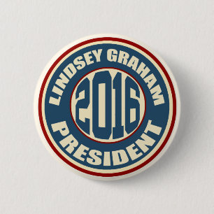 Lindsey Graham for President in 2016 6 Cm Round Badge
