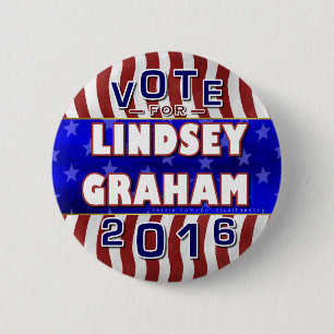 Lindsey Graham President 2016 Election Republican 6 Cm Round Badge