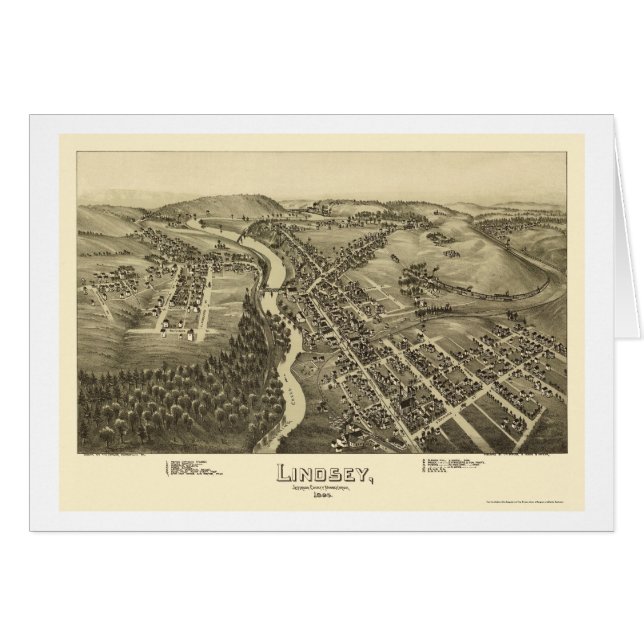 Lindsey, PA Panoramic Map - 1895 (Front Horizontal)