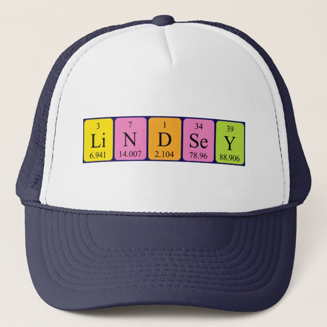 Lindsey periodic table name hat (Front)
