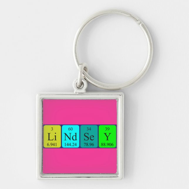 Lindsey periodic table name keyring (Front)