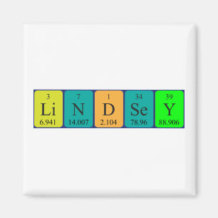 Lindsey periodic table name magnet