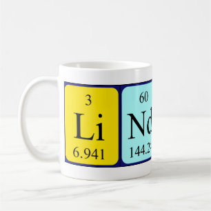 Lindsey periodic table name mug