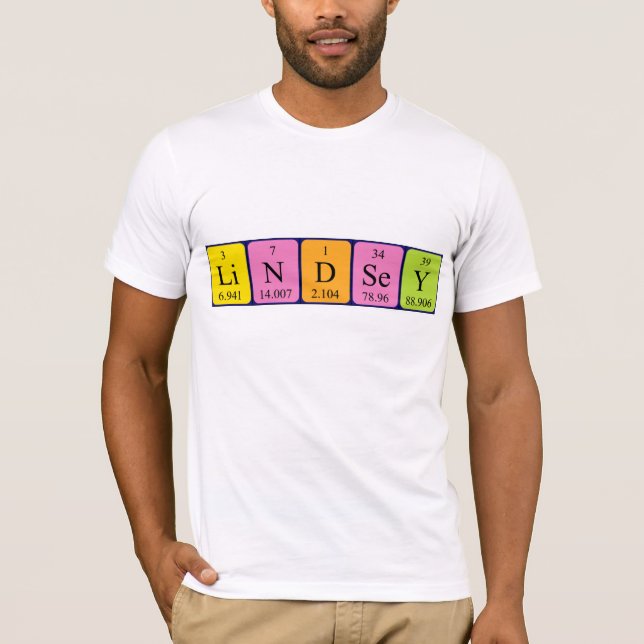 Lindsey periodic table name shirt (Front)