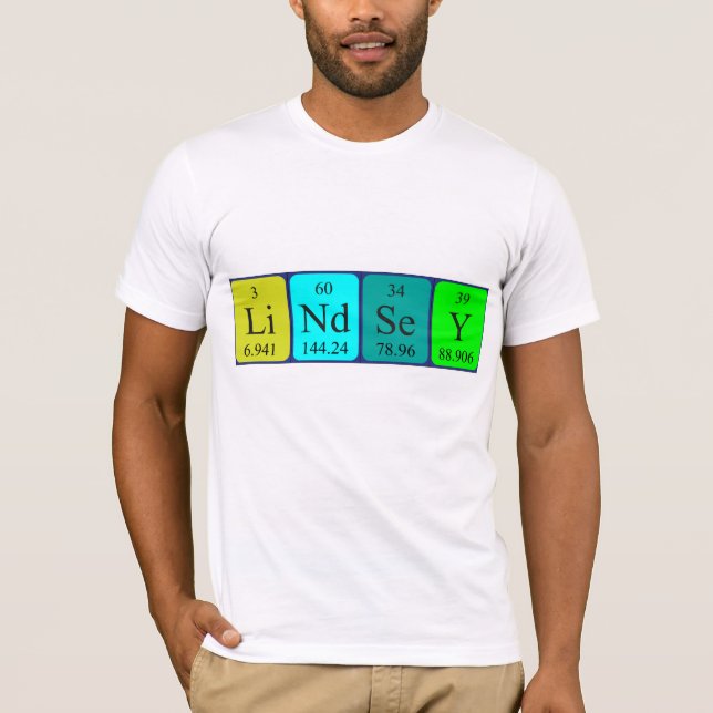 Lindsey periodic table name shirt (Front)