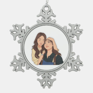 LinDy (GL pair) Snowflake Pewter Christmas Ornament