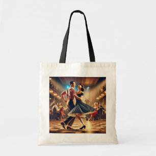 Lindy Hop Swing Dancing Couple Tote Bag