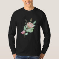 Line Aesthetic Motif Woman with Flowers Costume