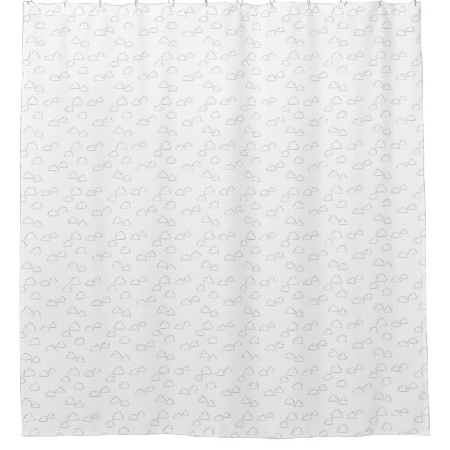 Line Art, Alabaster Shower Curtain (Front)