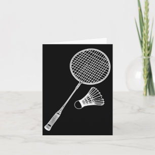 Line Art Badminton Player Shuttle Badmintoner Card