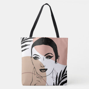 LIne Art Boho Tote Bag