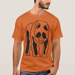 Line art cute panda T-Shirt