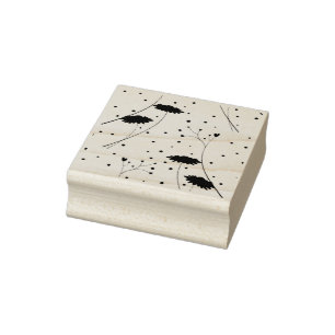 Line art, Dark Grey Wood Art Stamp